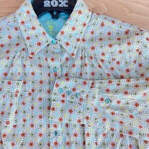 Wrangler Twenty X Fit Women S Retro Crystal‎ Snap Western Cowgirl Button Up